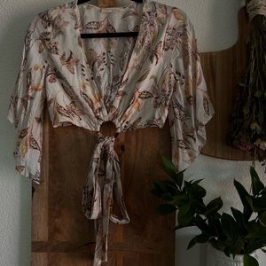 ILLA ILLA Paisley Crop Blouse